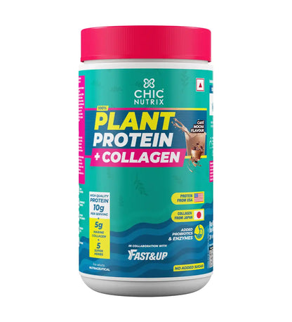 Fast&Up Plant Protein with Collagen - 10gm Plant Protein + 5gm Japanese Marine Collagen + Superherbs