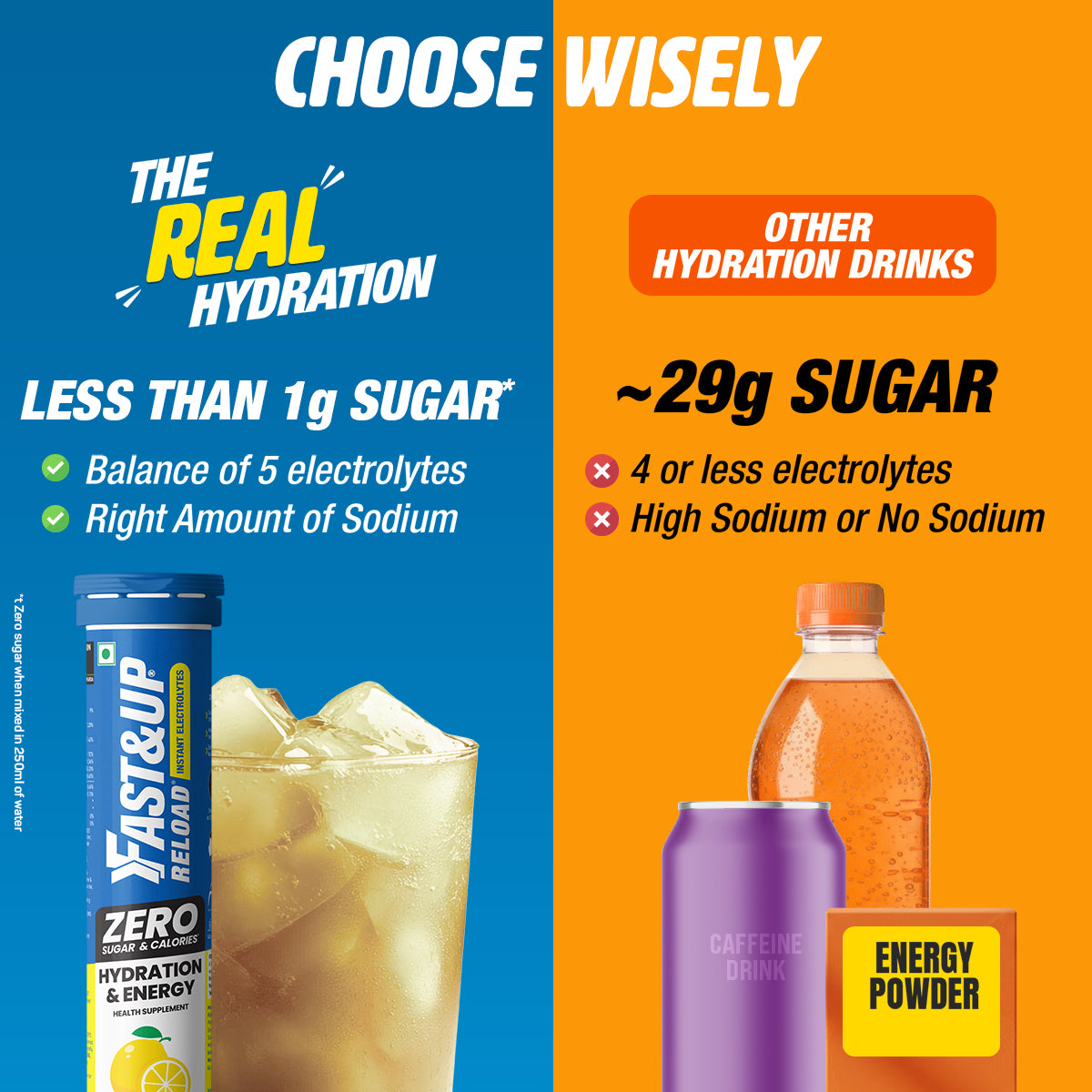 Reload Zero Instant Hydration Drink - Lime and Lemon - Single