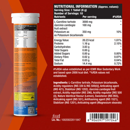 L-Carnitine 3000mg for Weight Loss - Lemon