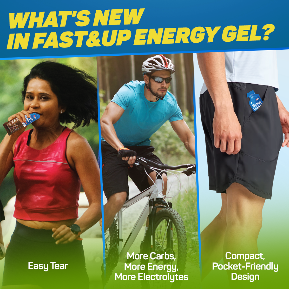 Energy Gel Lime & Lemon Caffeinated 39g Pack of 6 + Energy Gel Mango Passion Caffeinated 39g Pack of 6