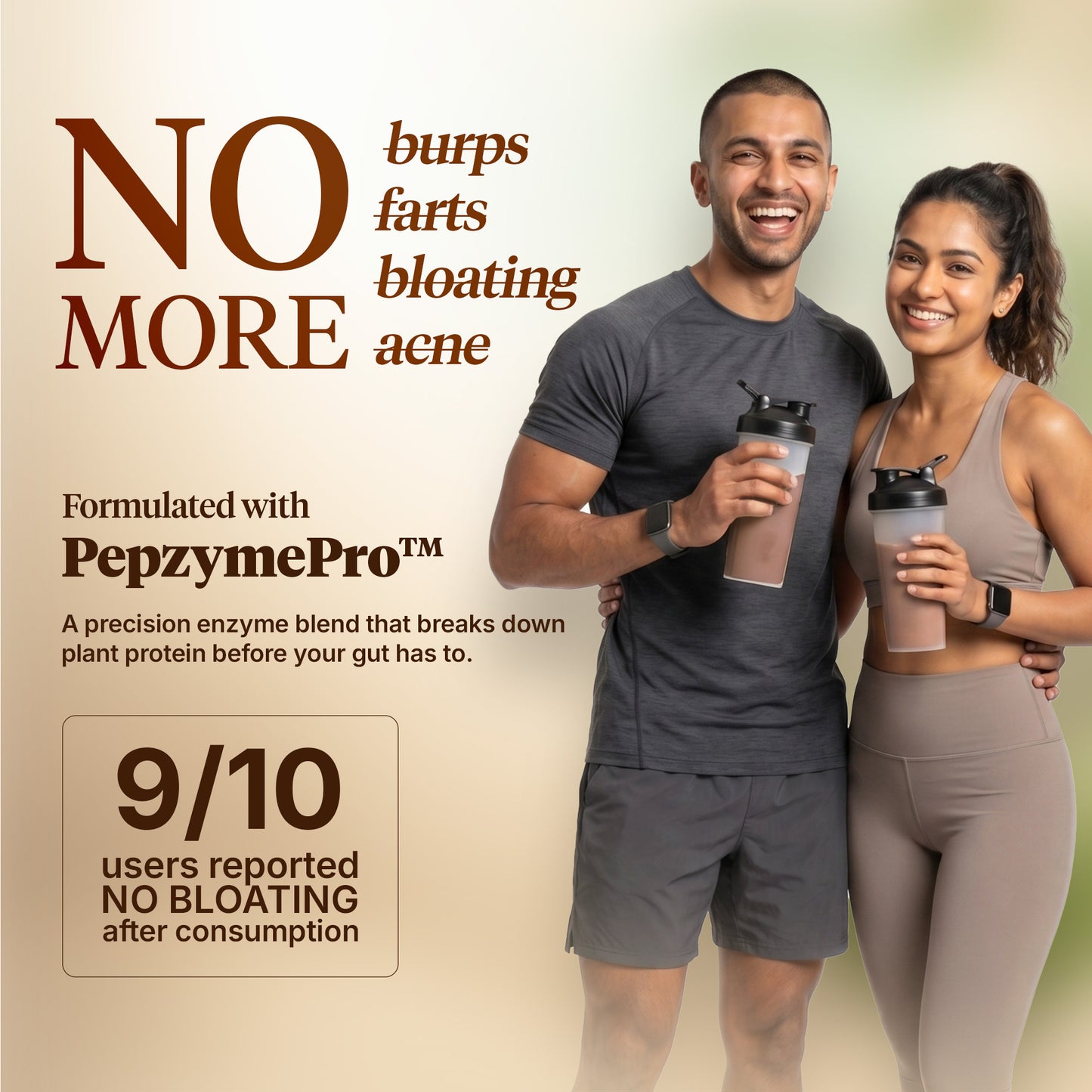 Plant Protein Cookies & Cream 500gms + Free Spillproof Shaker