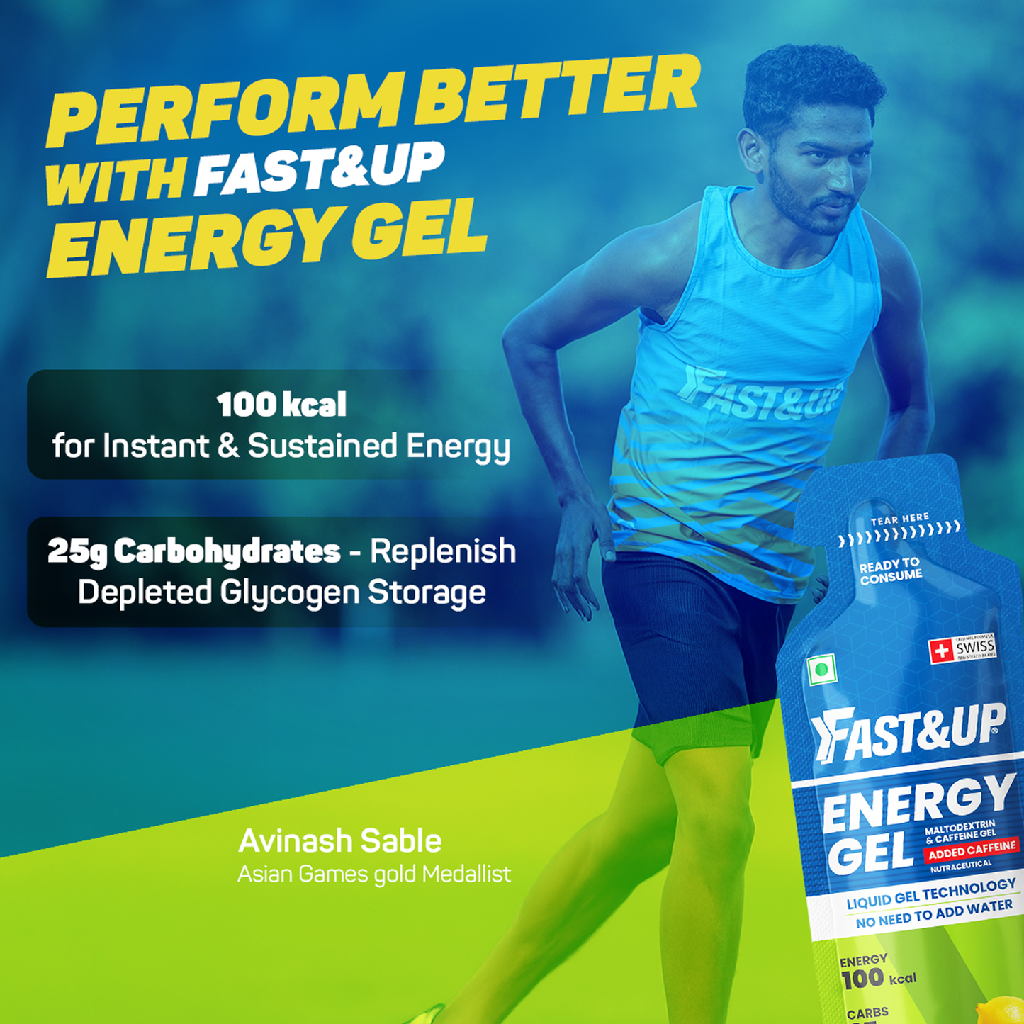 Energy Gel Lime&Lemon Caffeinated 39g Pack of 6 + Energy Gel Caramel Coffee Caffeinated 39g Pack of 6