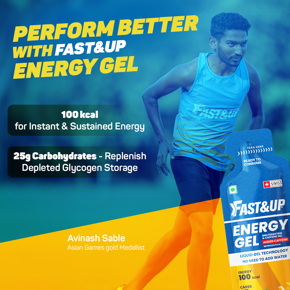 Reload Low Sugar Instant Hydration Drink + Energy Gel Instant Energy Combo - Orange + Mango Passion