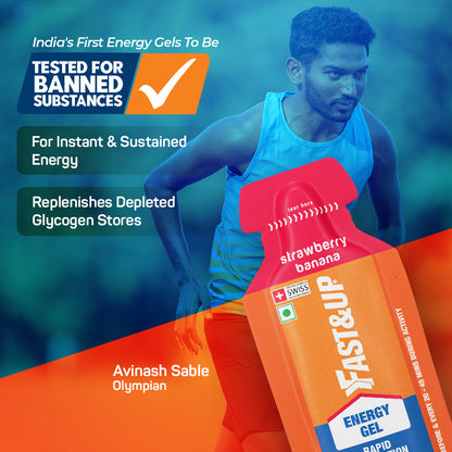 Fast&Up Energy Gel Caffeinated - Strawberry Banana