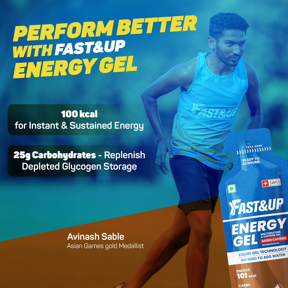 Energy Gel Mixed Berry Caffeinated 39g Pack of 6 + Energy Gel Chocolate Bourbon Caffeinated 39g Pack of 6