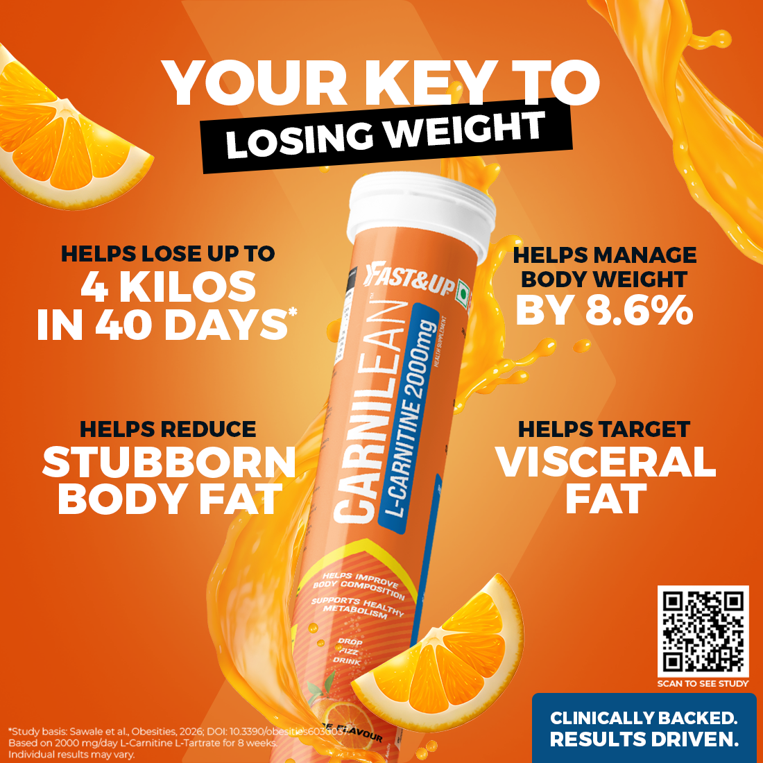 FiberLean + CarniLean Orange | Combo Pack – Constipation Relief & Better Digestion, 2000mg L-Carnitine for Weight Loss
