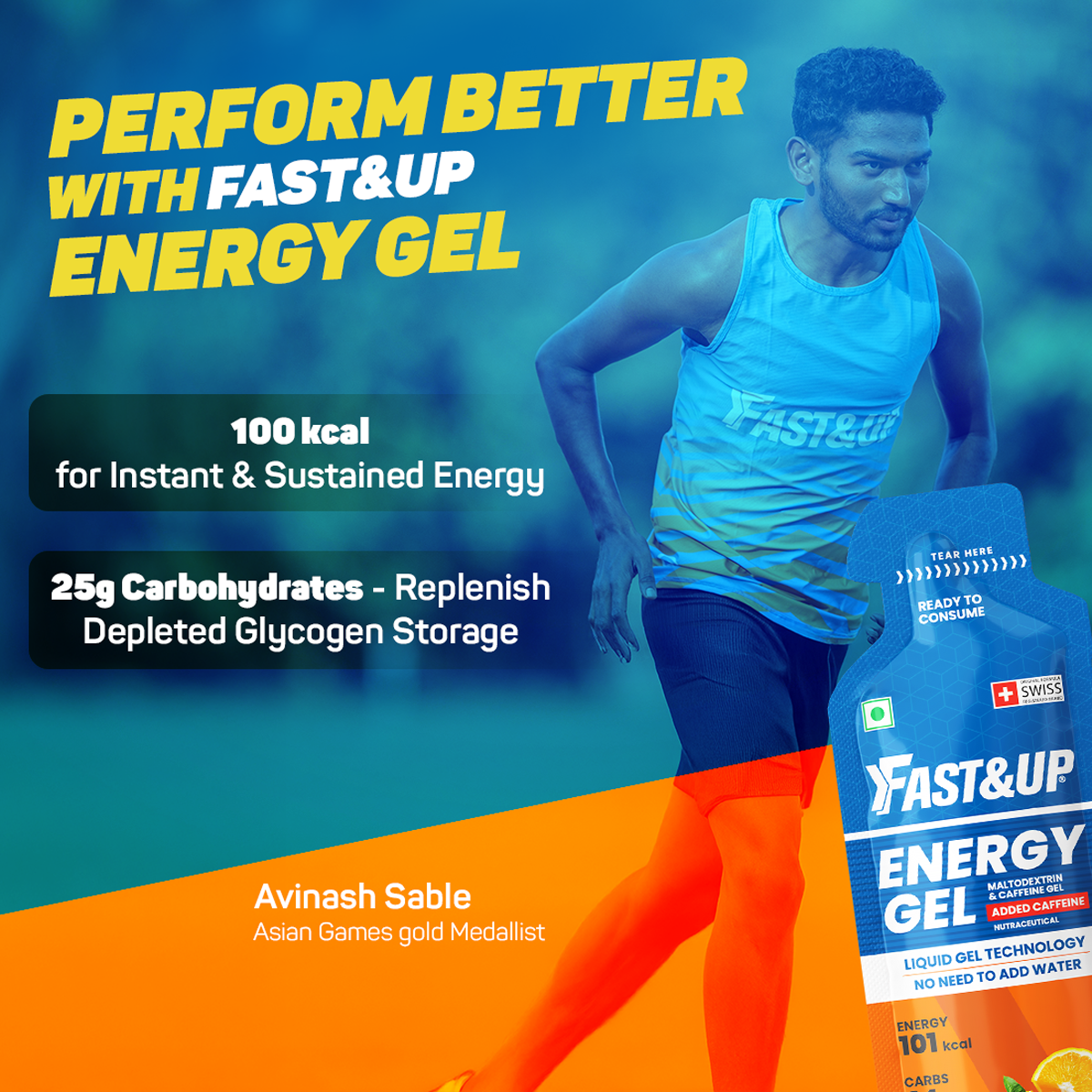 Reload Low Sugar Instant Hydration Drink + Energy Gel Instant Energy Combo - Orange + Orange Blast