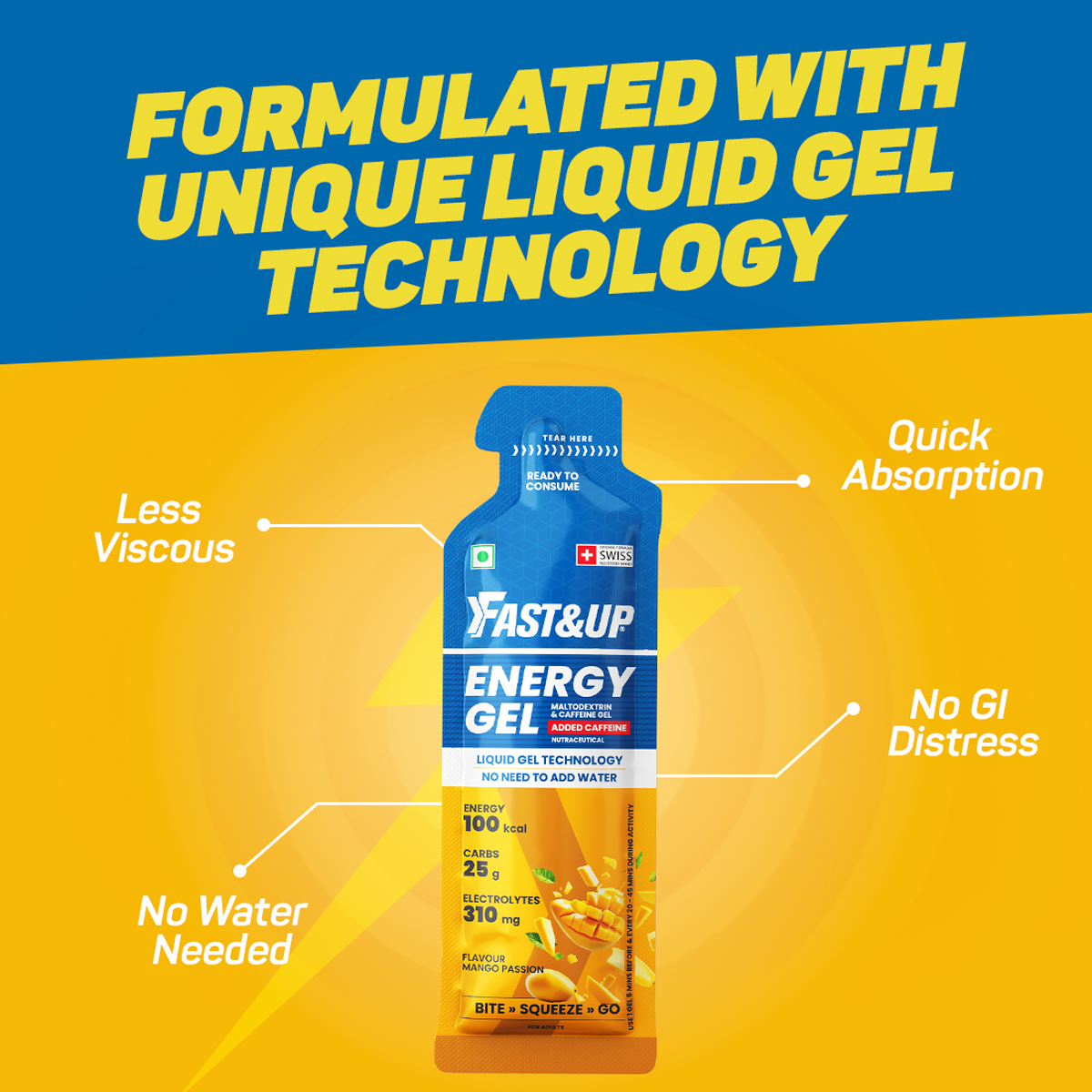 Fast&Up L-Carnitine 3000mg & Energy Gel Mango Boost Fast&Up L-Carnitine 3000mg & Energy Gel Mango Boost