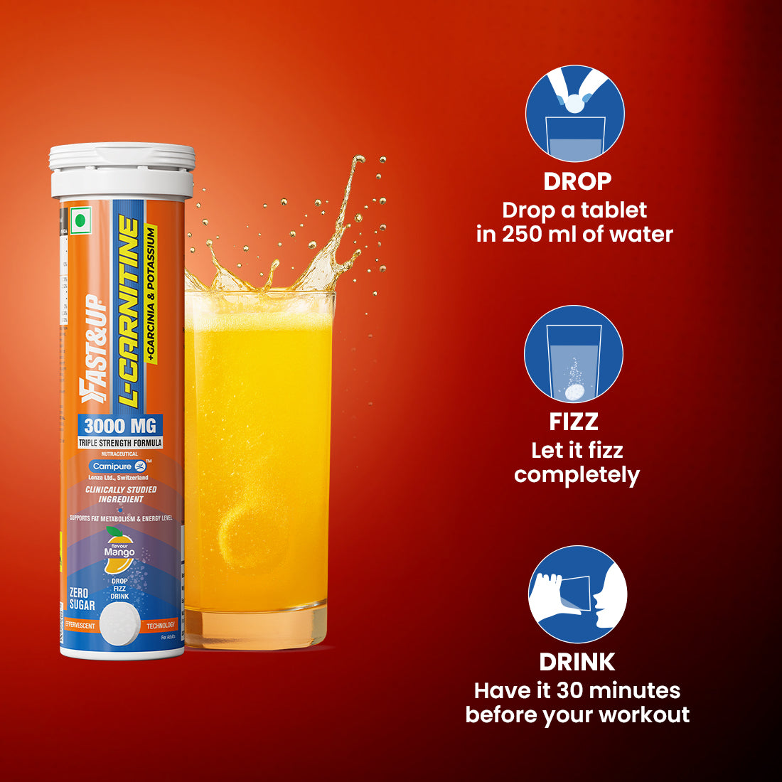 L-Carnitine 3000mg for Weight Loss - Mango