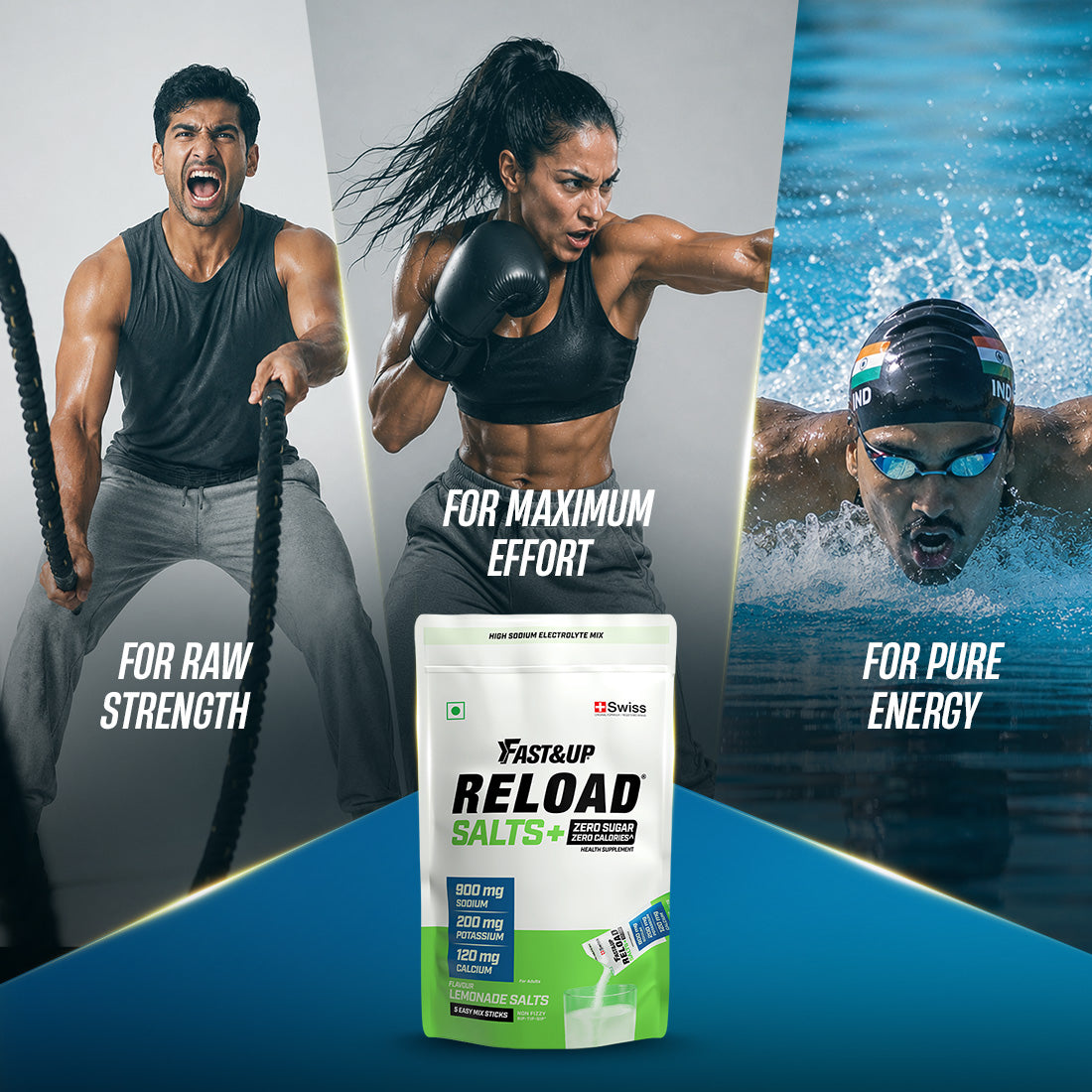 Fast&Up Reload Salts +  High Sodium Electrolyte Mix - Lemonade 5's