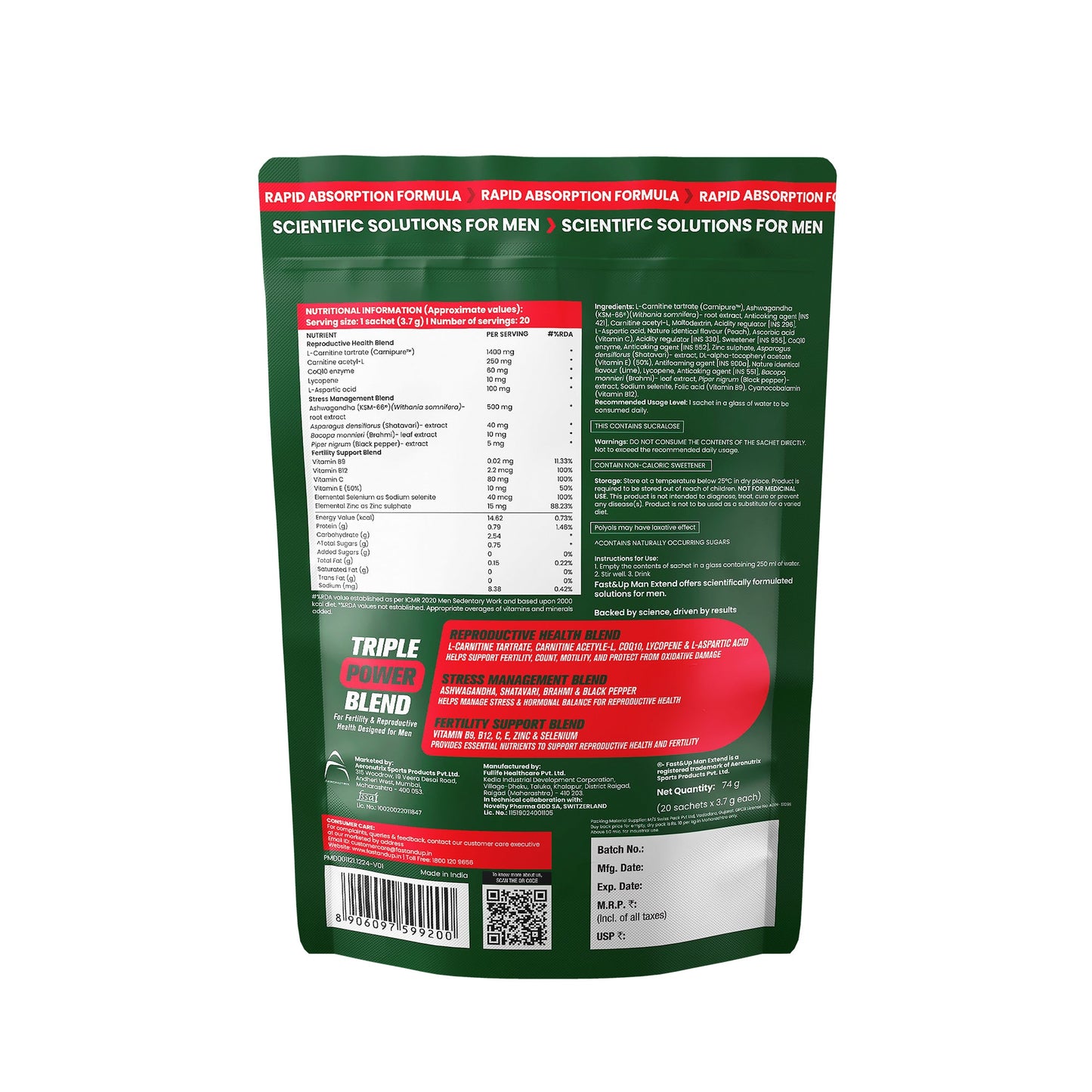 Man Extend Fertility-X : Advanced Male Fertiltiy and Reproductive Health -  Peach