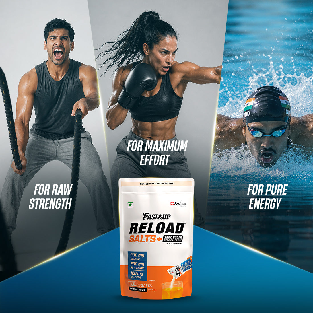 Fast&Up Reload Salts +  High Sodium Electrolyte Mix - Orange 5's