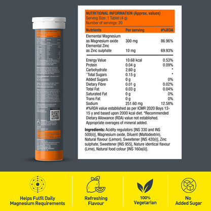 Daily Magnesium for Sleep, Stress & Muscle Recovery - Lime & Lemon