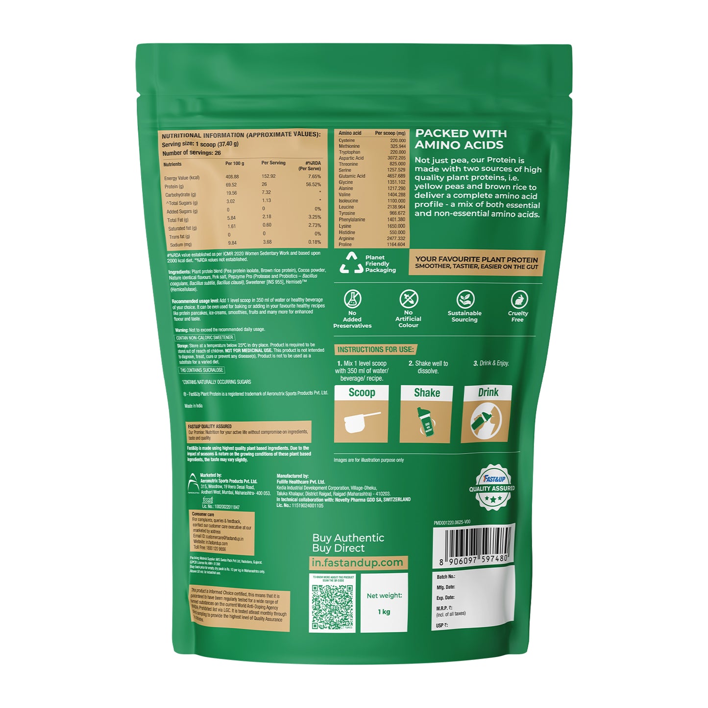 Plant Protein - Cookies & Cream - 1Kg