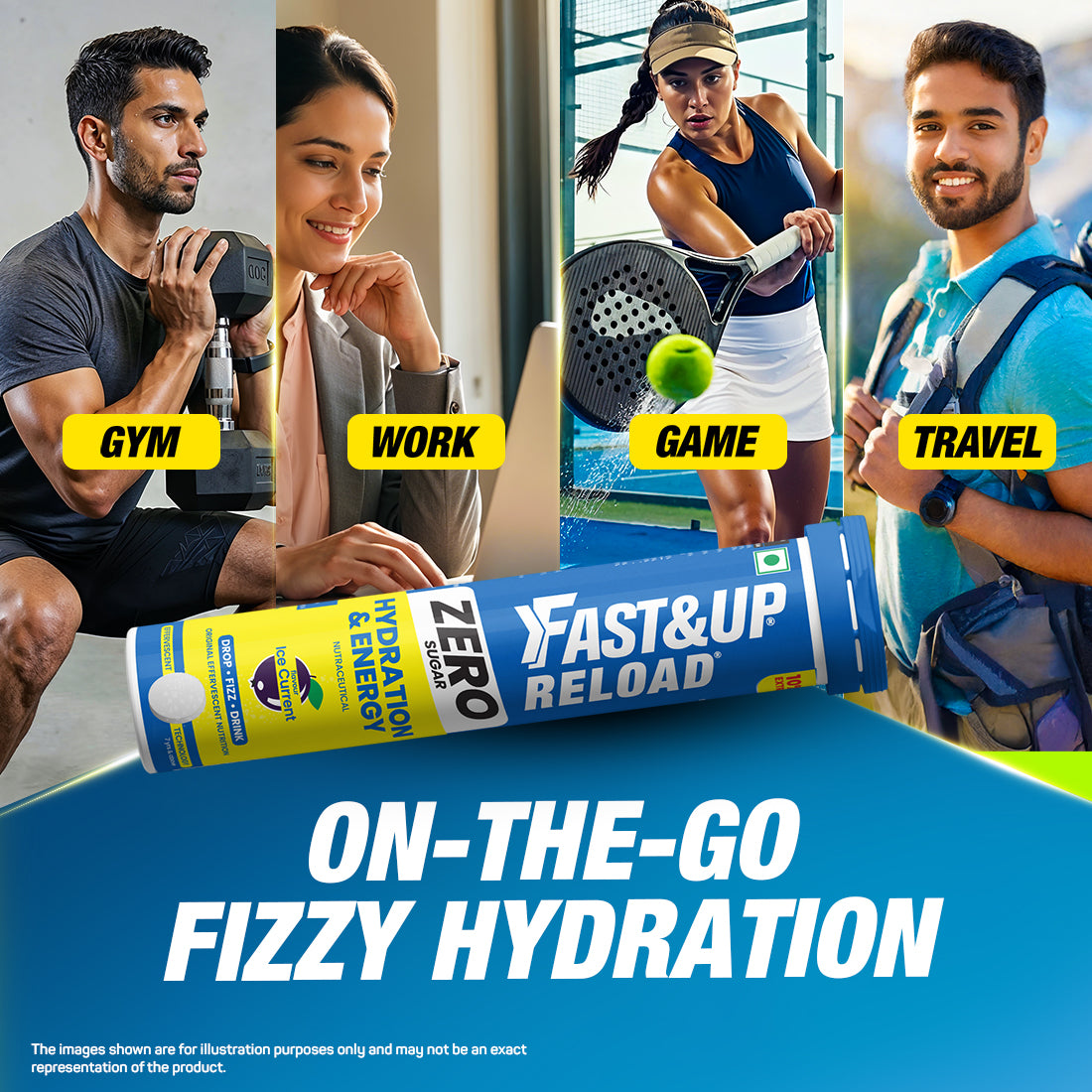 Reload Zero Sugar Instant Hydration Drink - Assorted Pack of 4