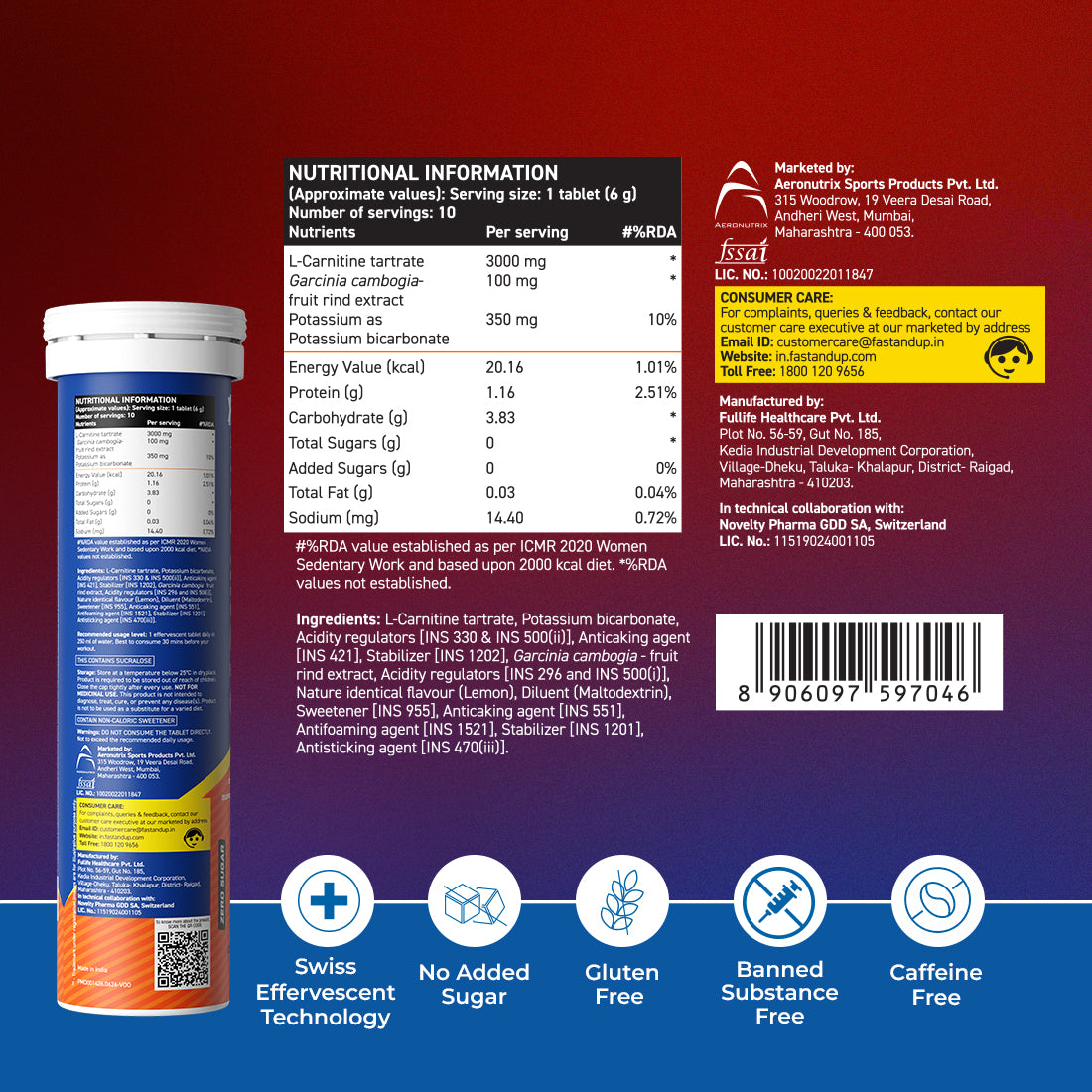 3000mg L-Carnitine for Weight Loss - Lemon