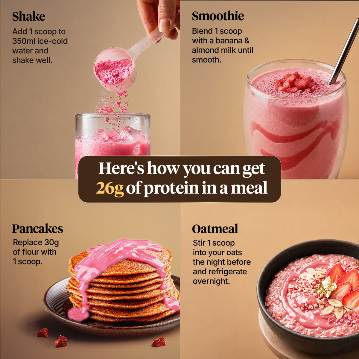 Plant Protein Strawberry Blast 25servings + Free Spillproof Shaker