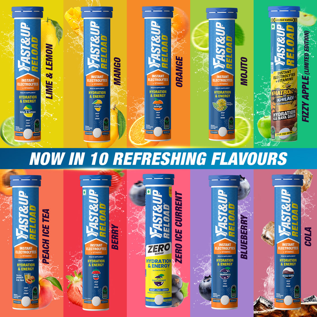 Reload- Low Sugar Instant Hydration Drink- Khatron Ke Khiladi Special Edition