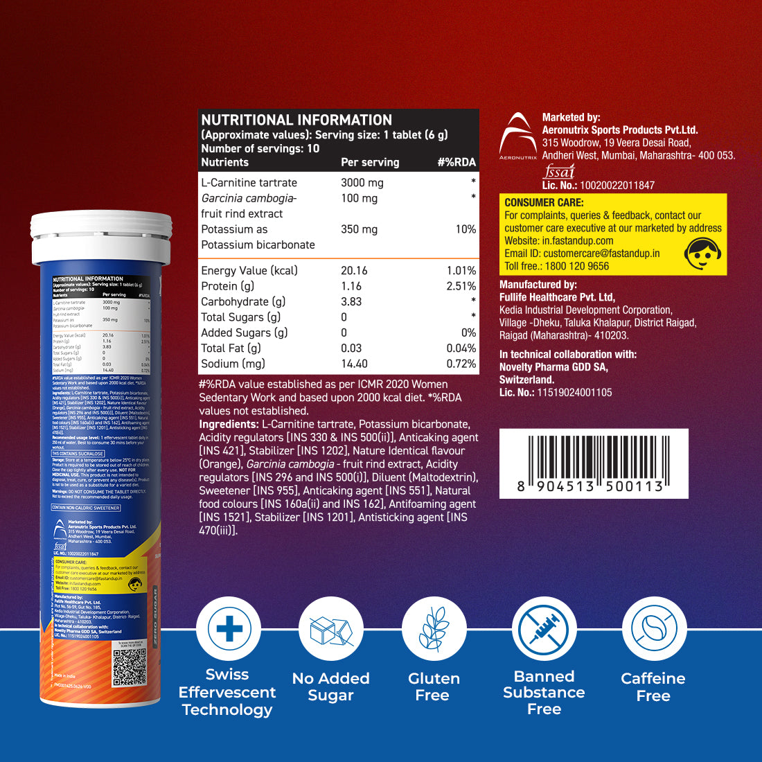 3000mg L-Carnitine for Weight Loss - Orange