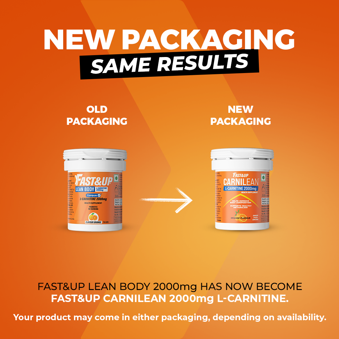 Carnilean 2000mg L-Carnitine For Weight Loss -  Orange | Mini Tube