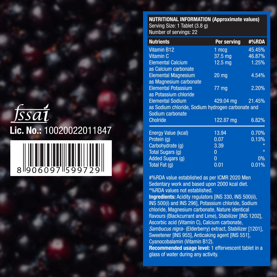 Reload Zero Sugar Instant Hydration Drink - Assorted Pack of 4