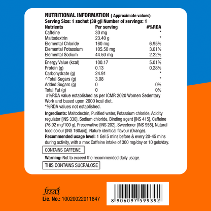 Energy Gel - Caffeinated - Orange Blast