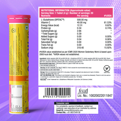 L-Carnitine 3000mg + Glow | Orange Flavor