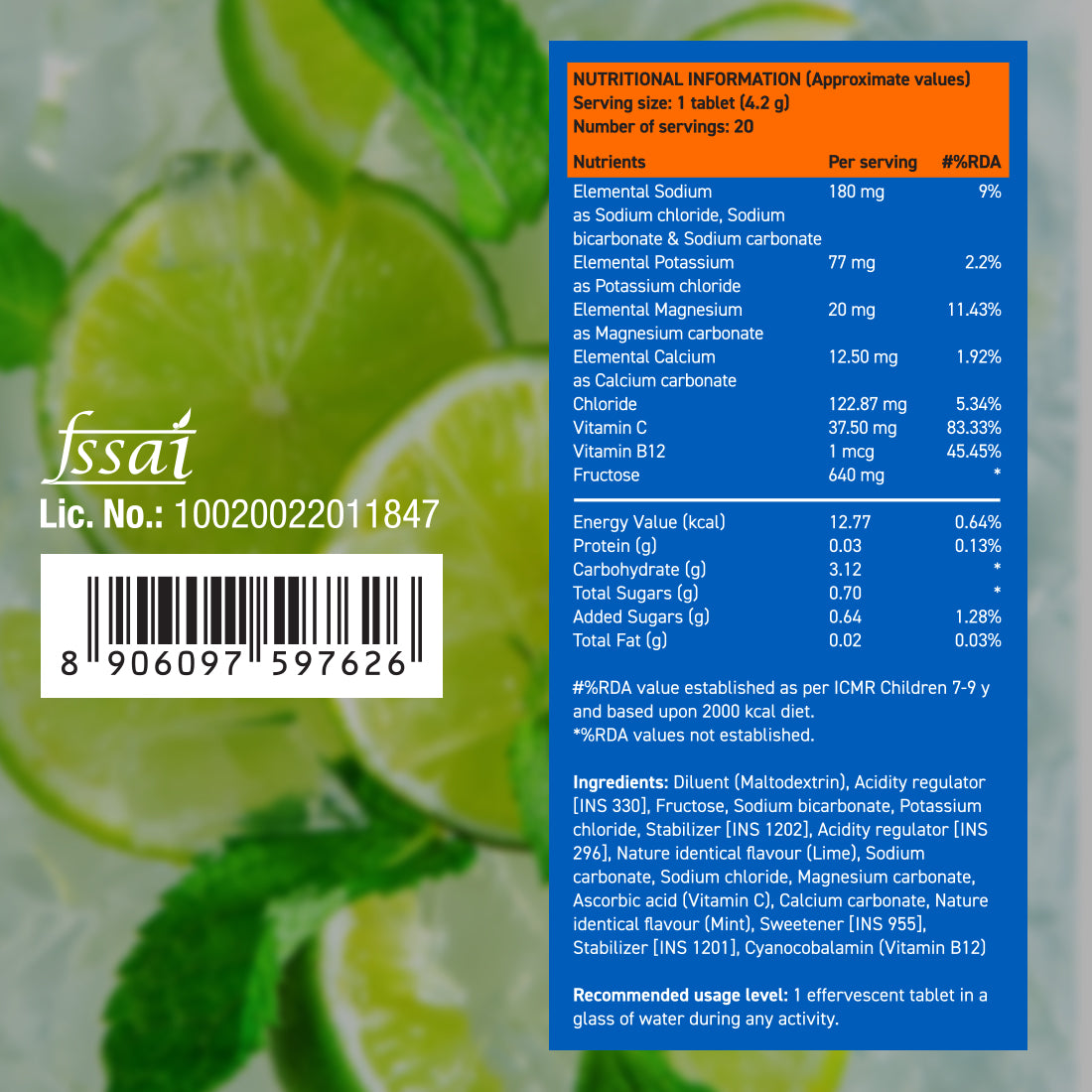 Reload Low Sugar Instant Hydration Drink - Mojito