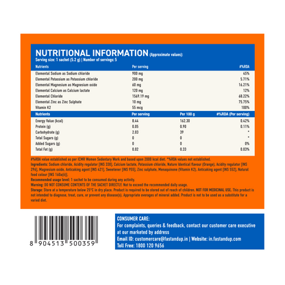 Fast&Up Reload Salts +  High Sodium Electrolyte Mix - Orange 5's