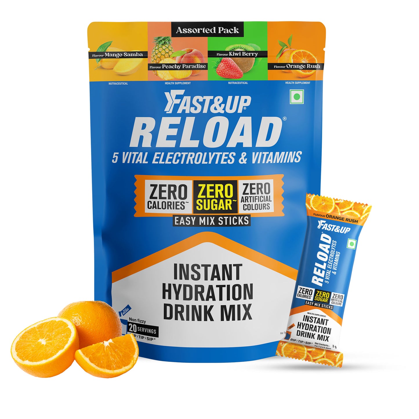 Reload Zero Sugar Instant Hydration Sticks - Assorted