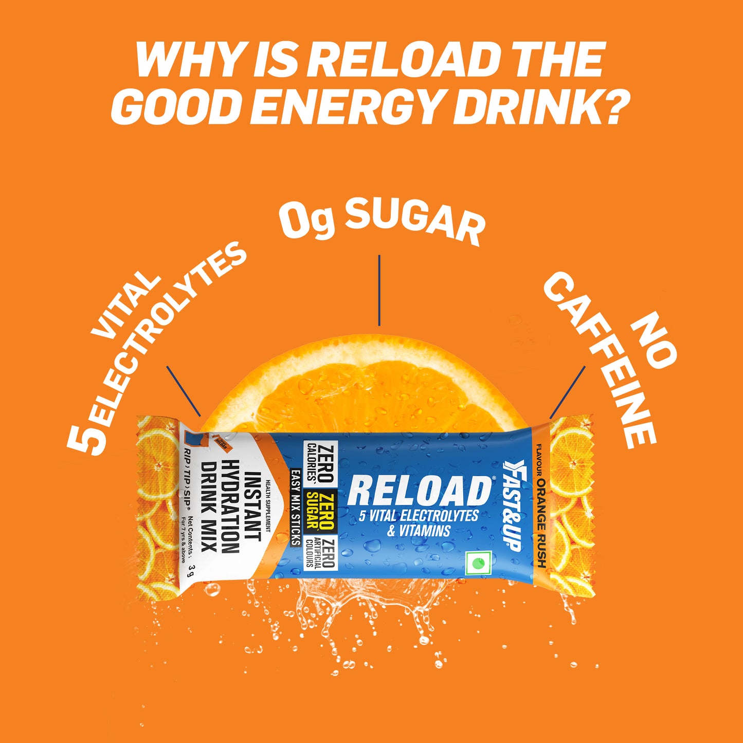 Reload Zero Sugar Instant Hydration Sticks - Assorted