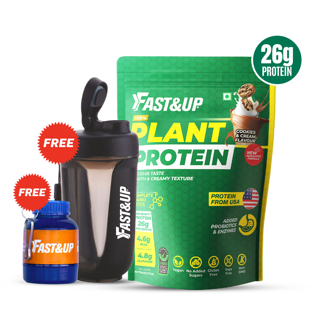 Plant Protein - Cookies & Cream - 25 Servings+ Shaker + Scooper