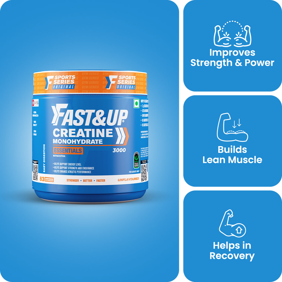 Fast&Up Creatine Monohydrate Powder for Strength & Stamina Support