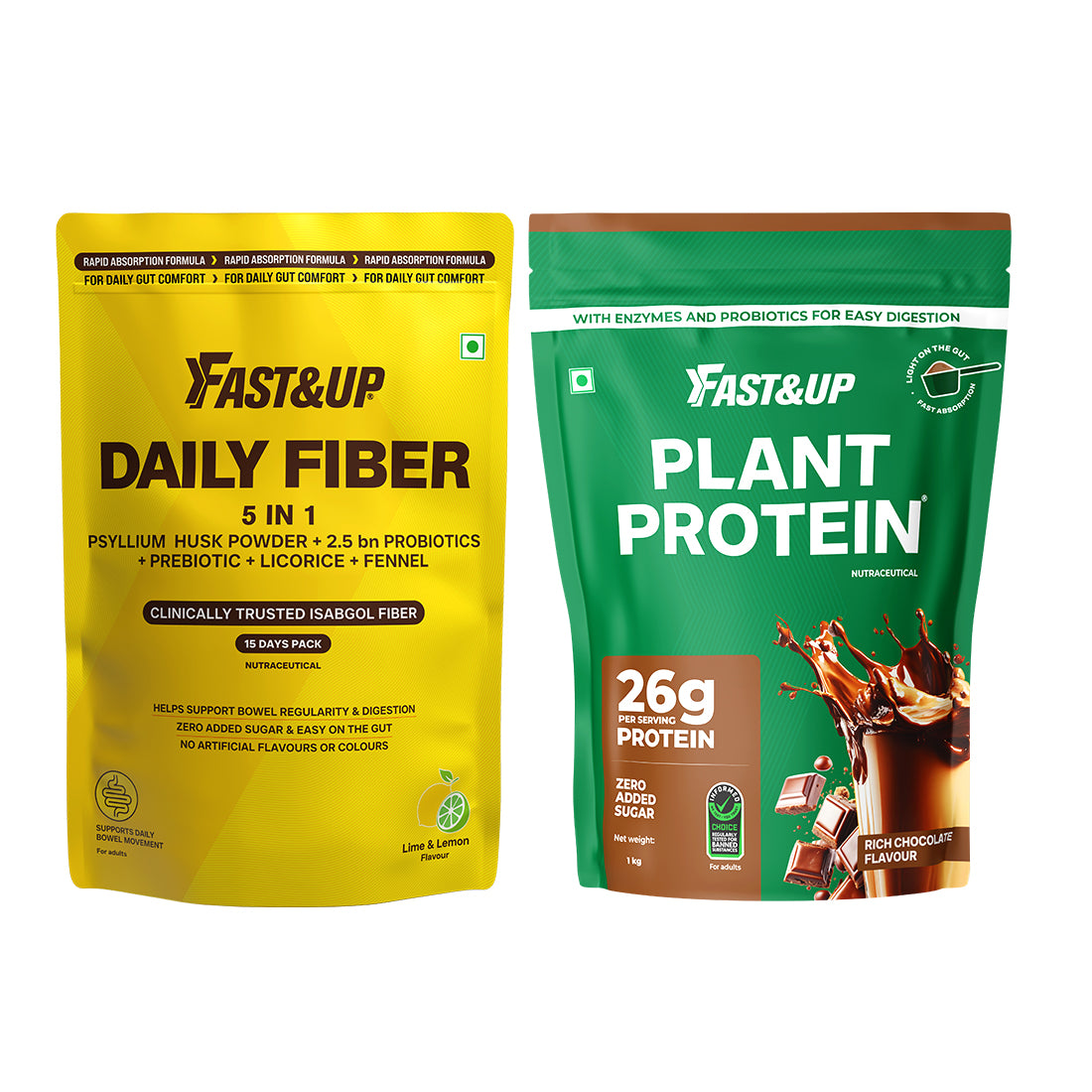 Daily Fiber + Plant Protein Rich Chocolate Combo