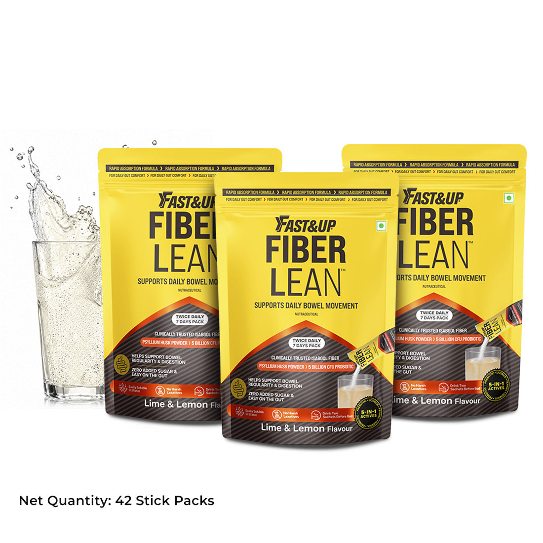 Daily Fiber | Isabgol For Constipation Relief & Better Digestion - Lime & Lemon