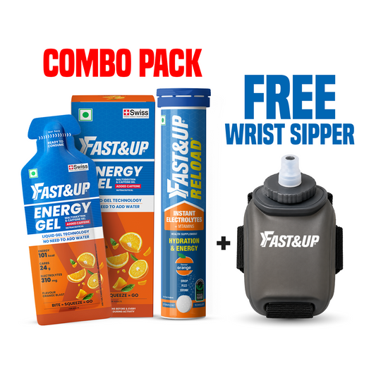 Reload Low Sugar Instant Hydration Drink + Energy Gel Instant Energy Combo - Orange + Orange Blast