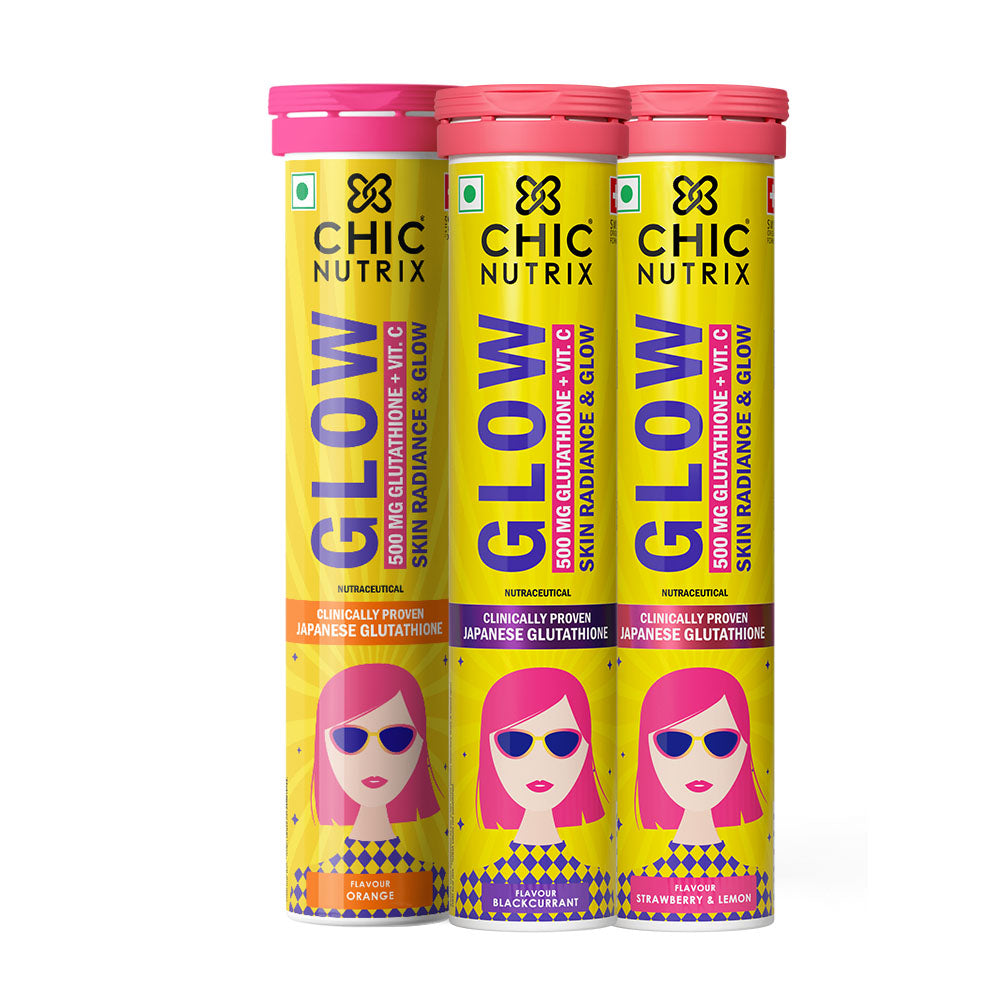 Glow Assorted - Orange, Strawberry, Blackcurrent (20s single)