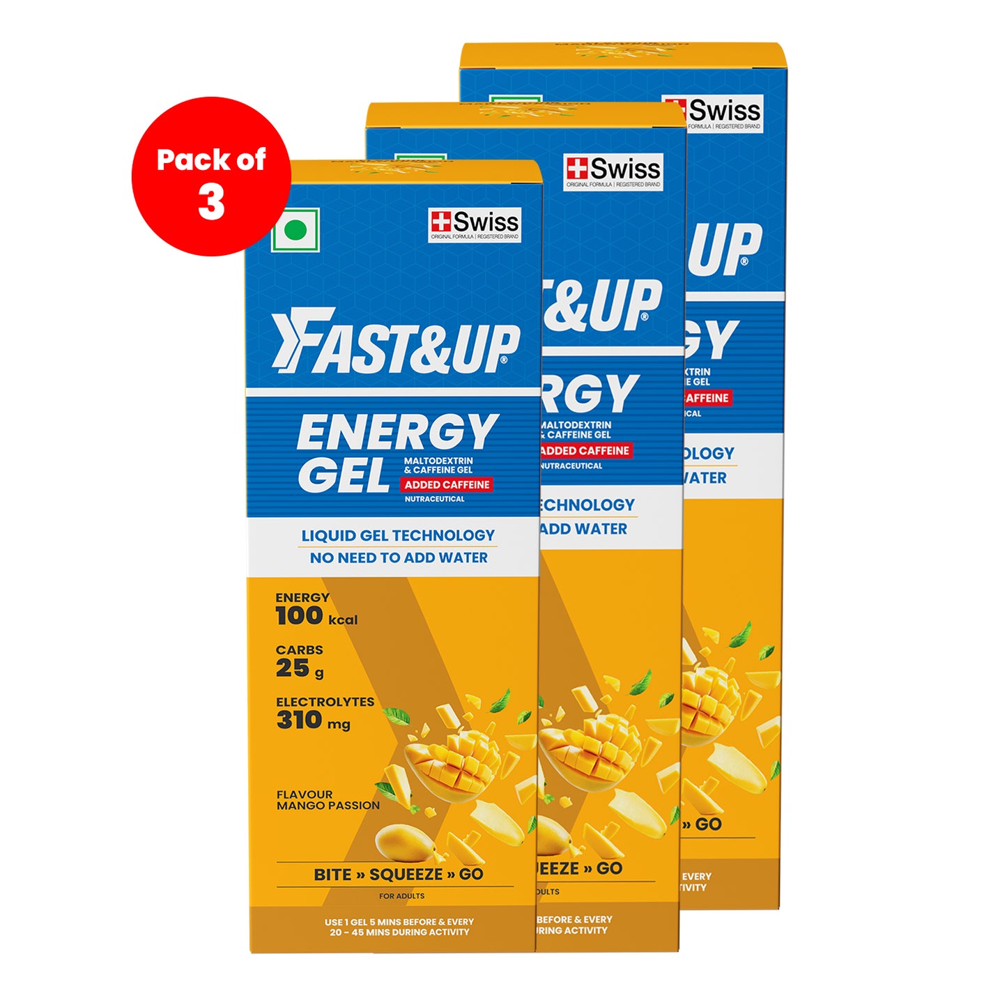 Energy Gel- Caffeinated- Mango Passion