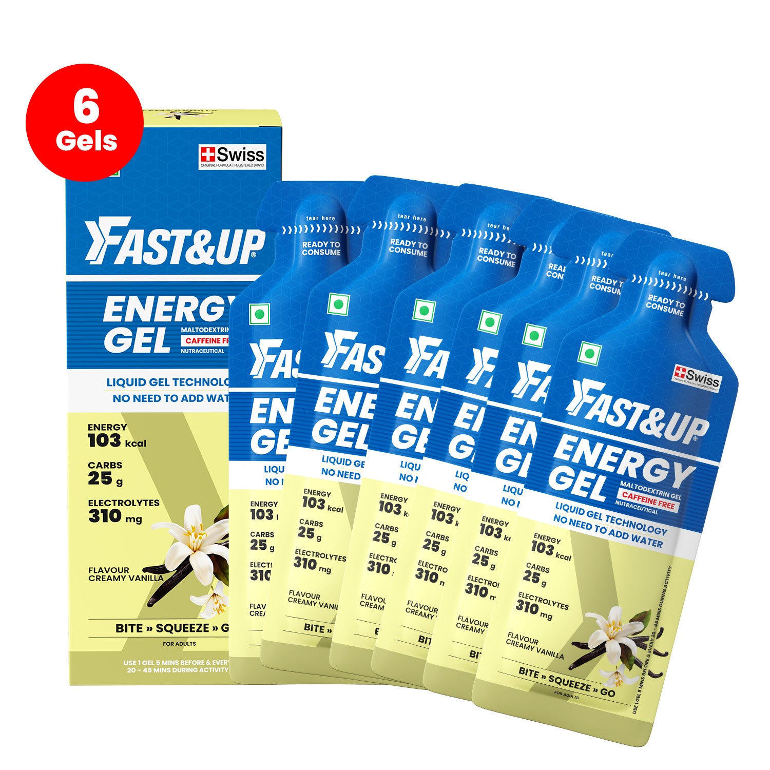 Fastandup Energy GelVanillapackof6