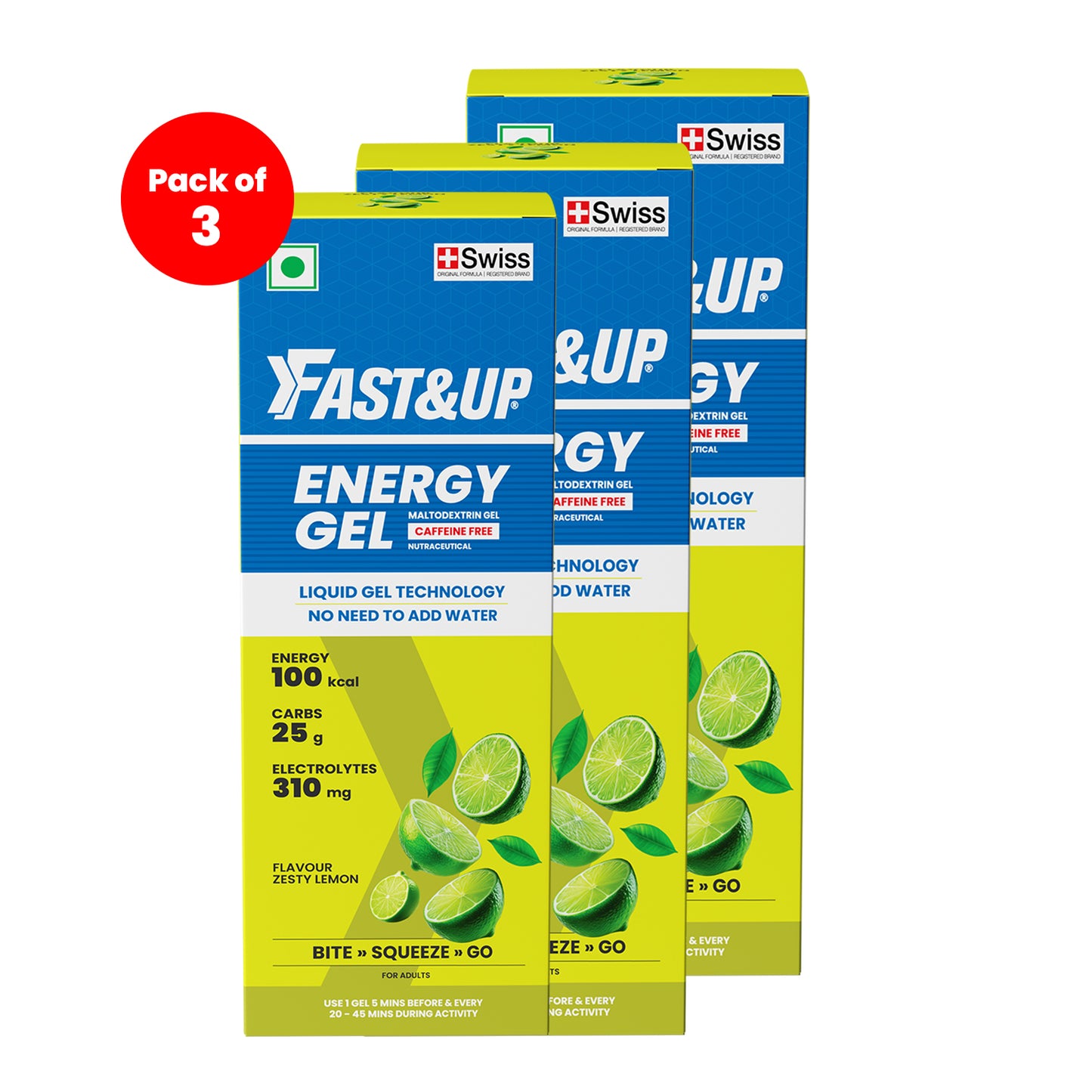 Energy Gel - Non Caffeinated - Zesty Lemon