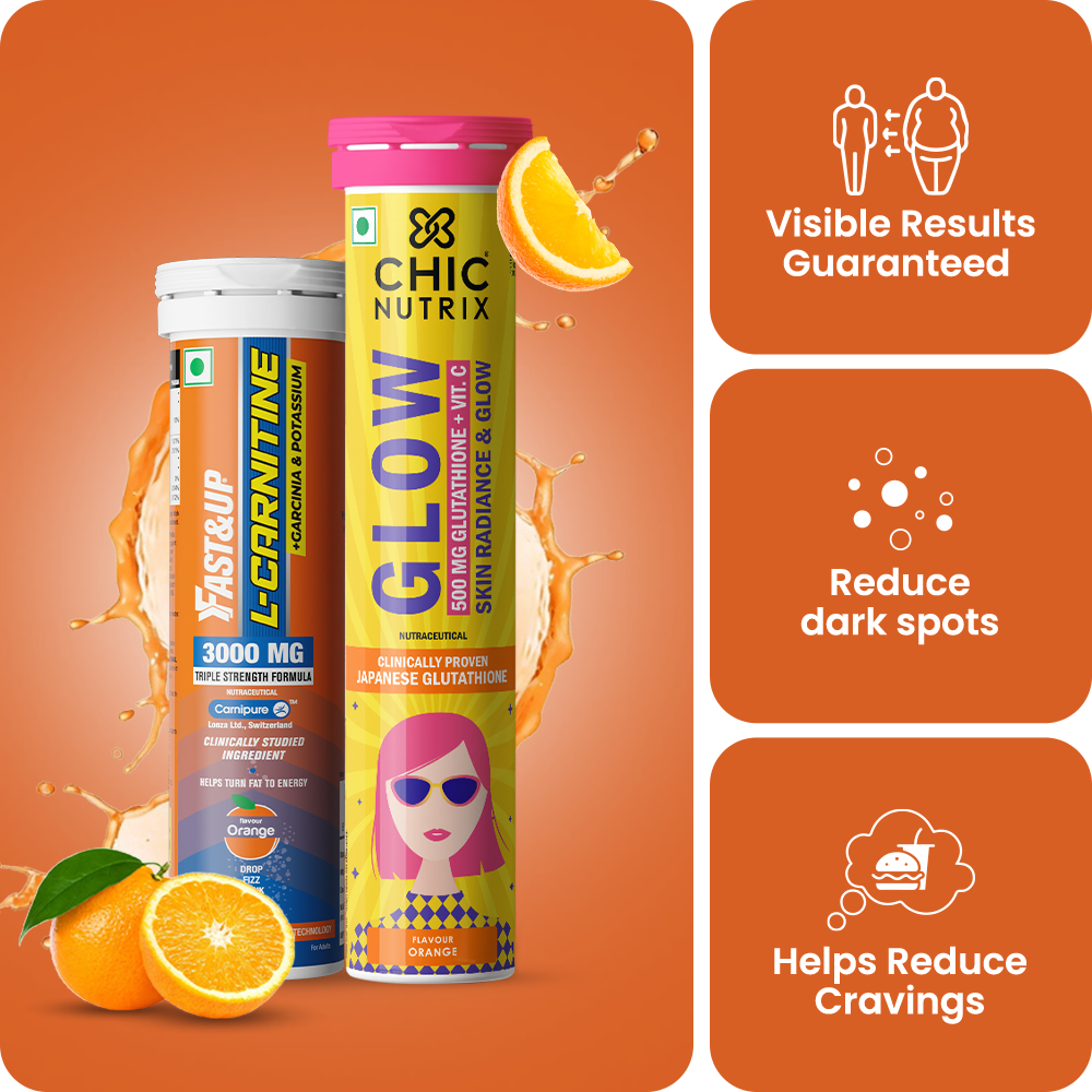 l carnitine glutathione Fast&Up L-Carnitine 3000mg & Glow Combo