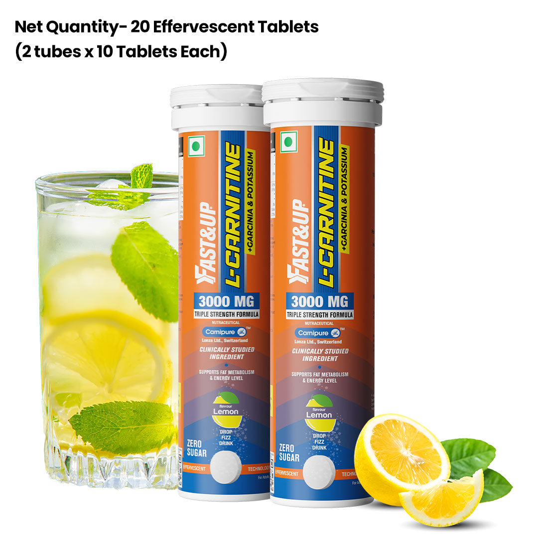 Fastandup L-Carnitine Lemon Pack of 2