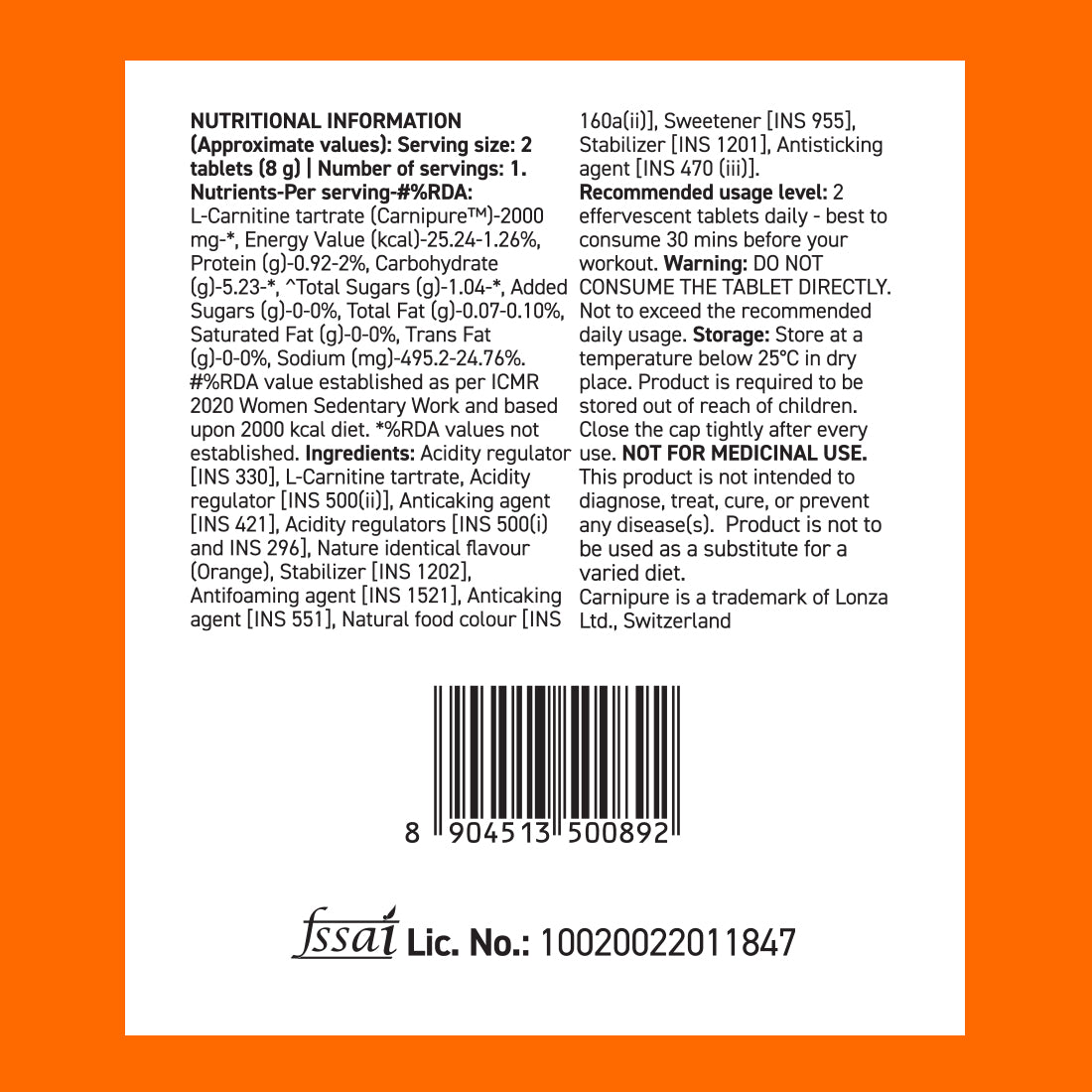 Lean Body for Weight Loss-  Orange | Mini Tube