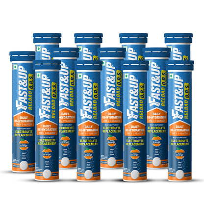 Reload ORS for Replenishing Fluids & Electrolytes - Orange Pack of 12
