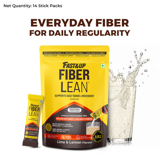 5-In-1 Fiber | Isabgol For Constipation Relief & Better Digestion - Lime & Lemon