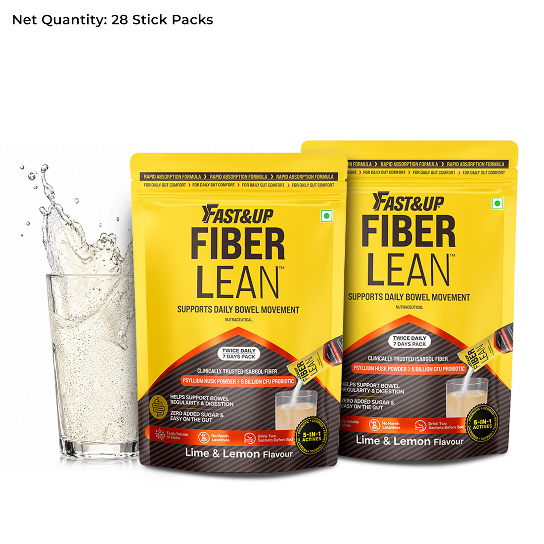 Daily Fiber | Isabgol For Constipation Relief & Better Digestion - Lime & Lemon