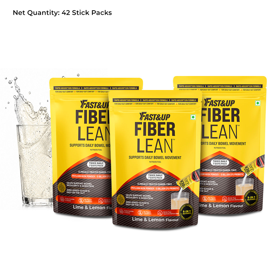 Daily Fiber | Isabgol For Constipation Relief & Better Digestion - Lime & Lemon