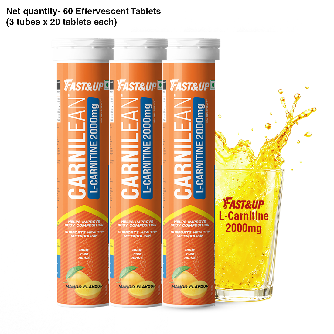 Carnilean 2000mg L-Carnitine For Weight Loss - Mango