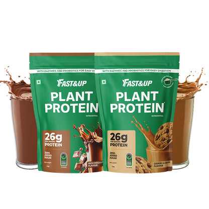Plant Protein Rich Chocolate - 1kg pouch+ Plant Protein Cookies Cream- 1kg Pouch