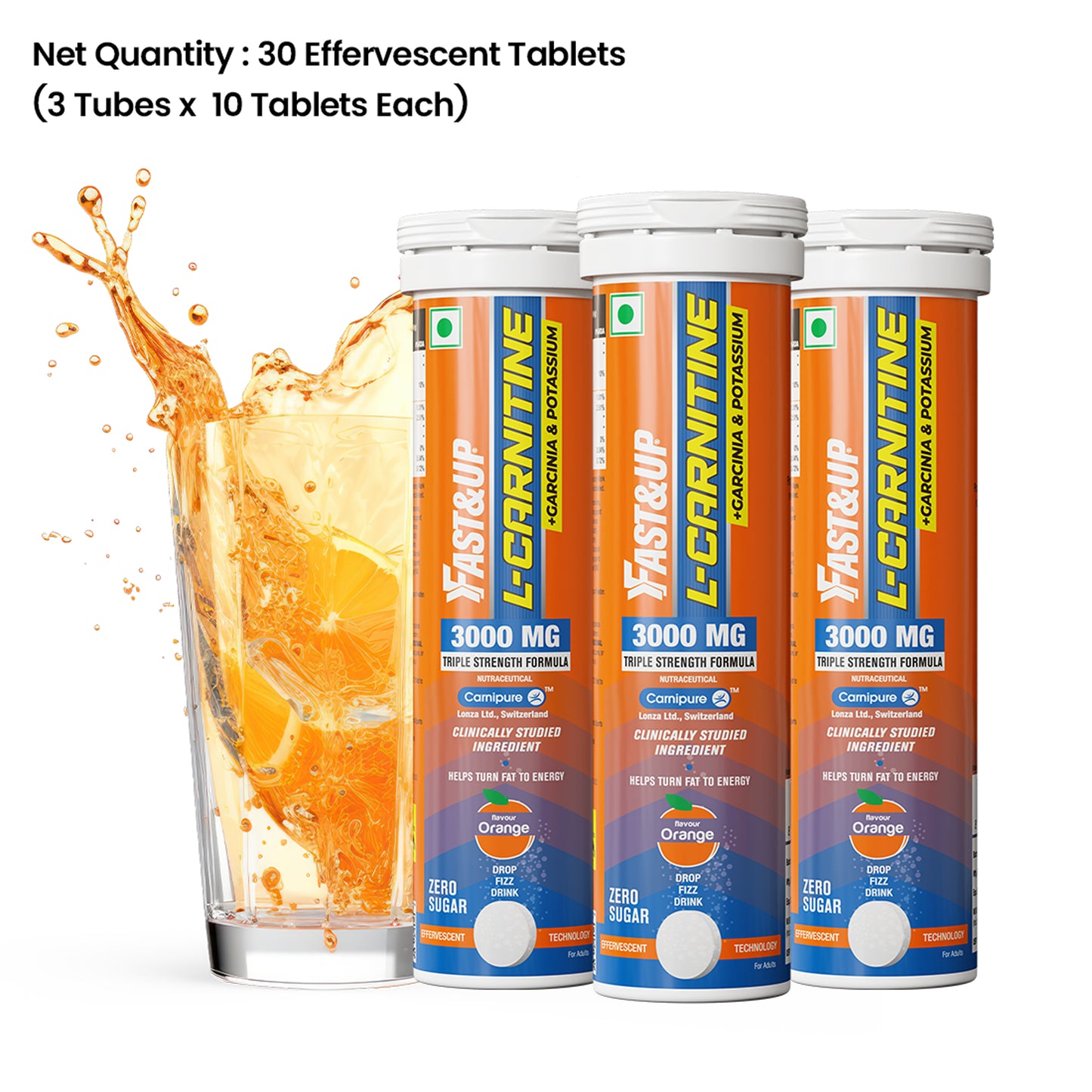 L-Carnitine 3000mg for Weight Loss - Orange